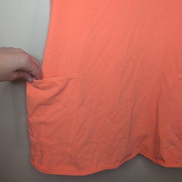 Free People Movement Hot Shot Mini Dress with Shorts in Neon Coral, Size Medium - Picture 4 of 8